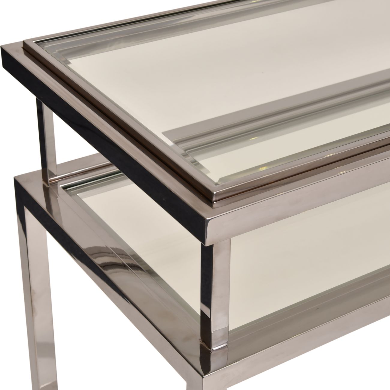 Belgravia Stainless Steel & Glass Console Table